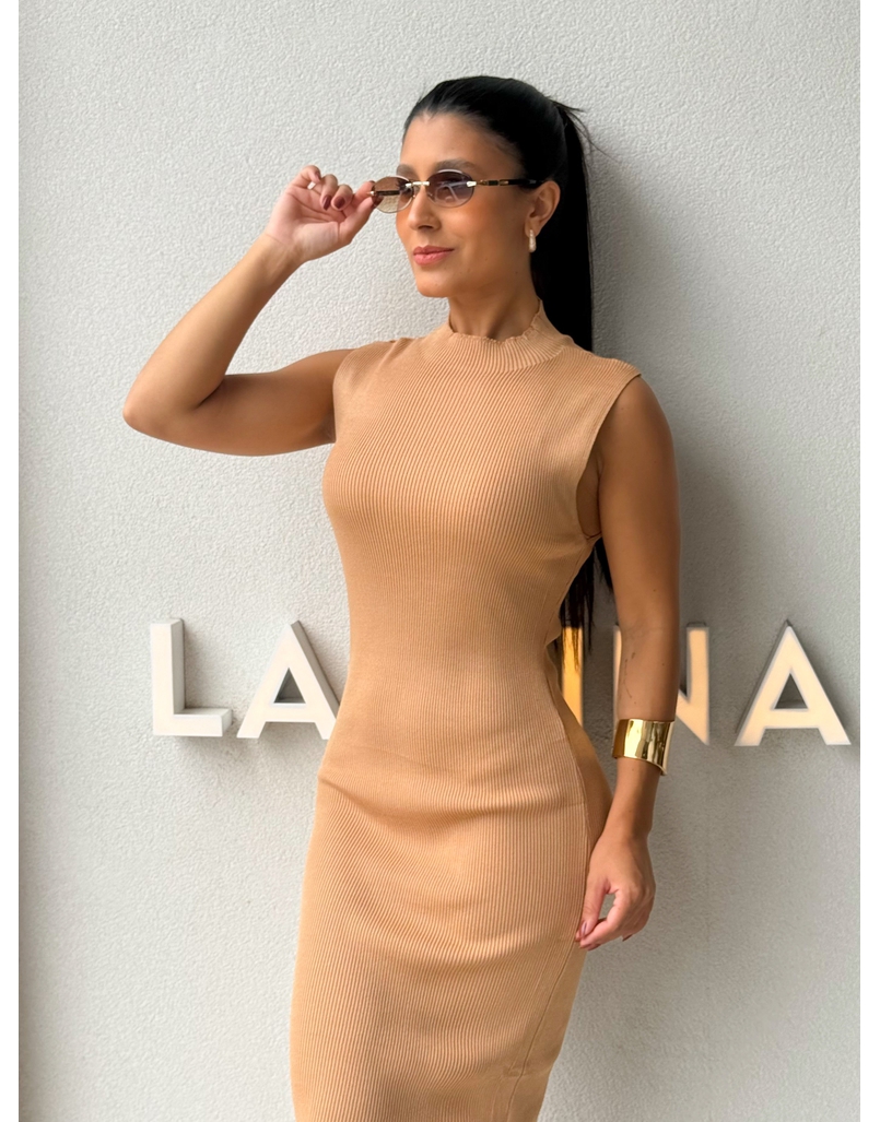 Vestido Tricot Valéria Mocha Mousse
