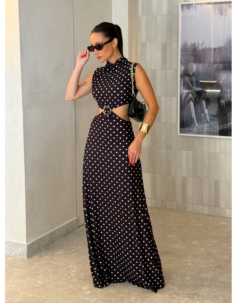 Vestido Midi Poá Diane 