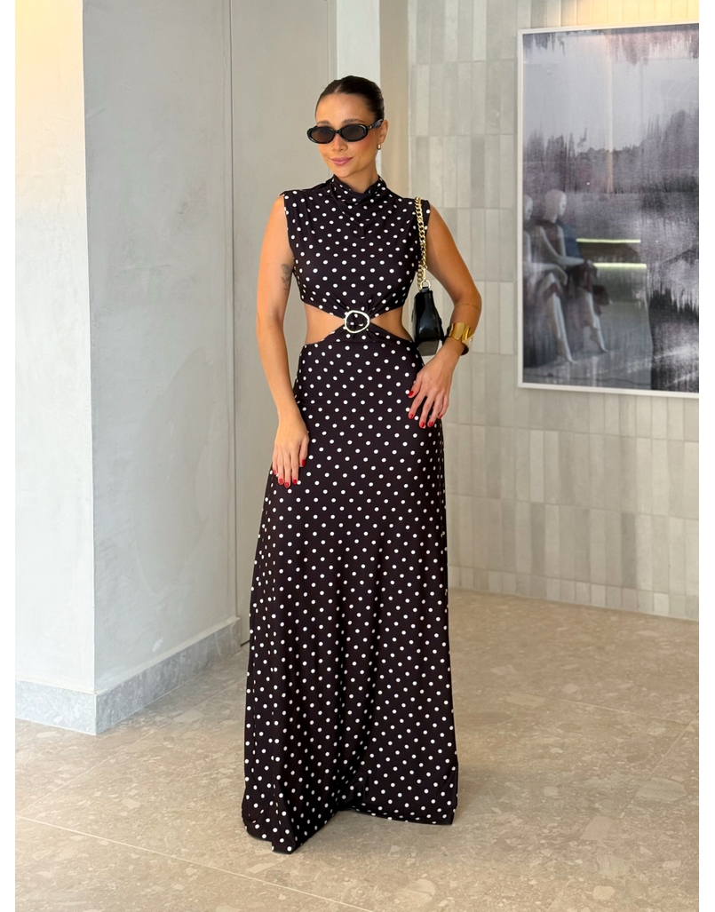 Vestido Midi Poá Diane 