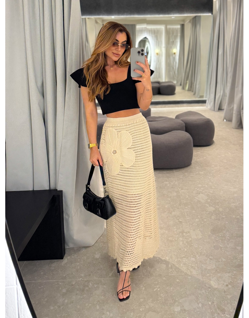 Saia Tricot Aisha Areia