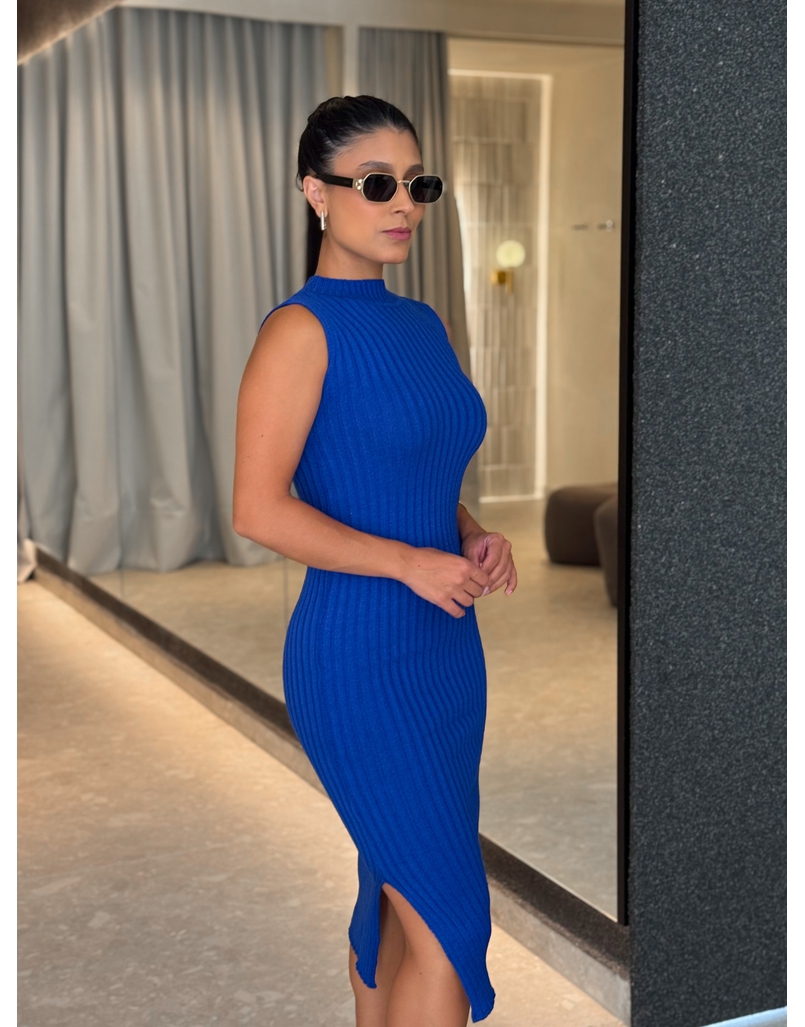 Vestido Tricot Betânia Azul