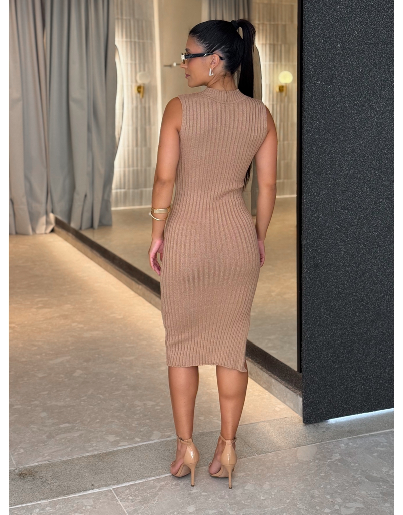 Vestido Tricot Betânia Cappuccino
