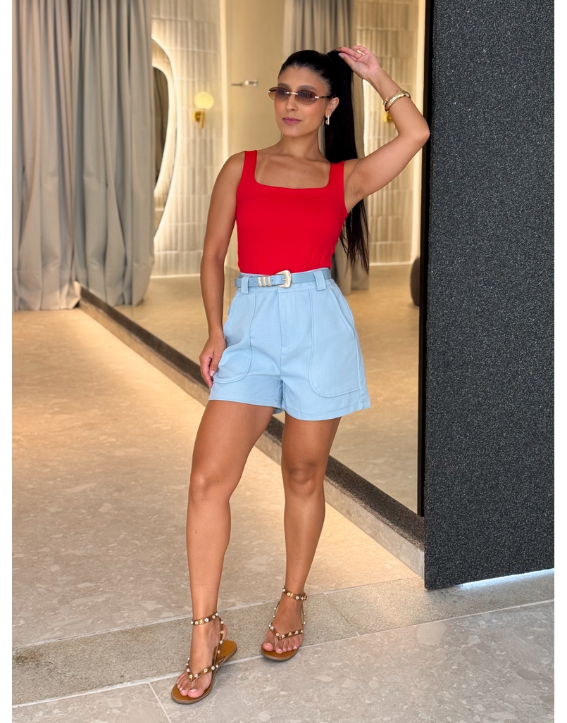 Short Cinto Malu Azul