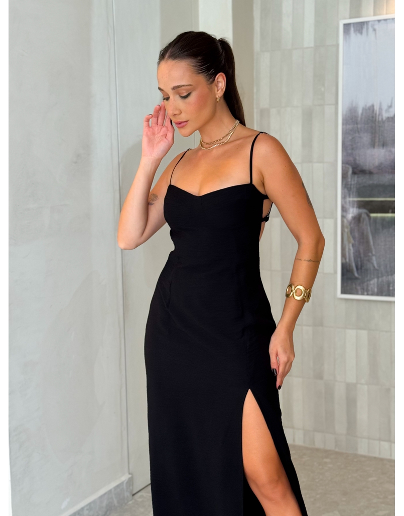 Vestido Meia Taça Jade Preto
