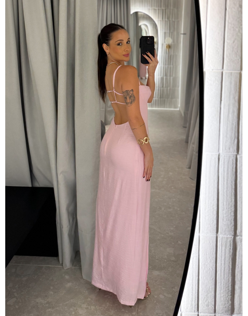 Vestido Meia Taça Jade Rosa