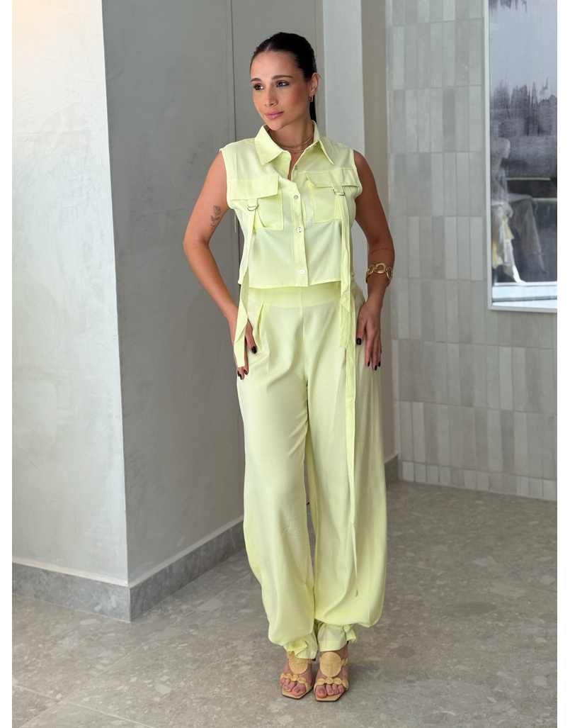 Conjunto Cargo Vanessa Amarelo
