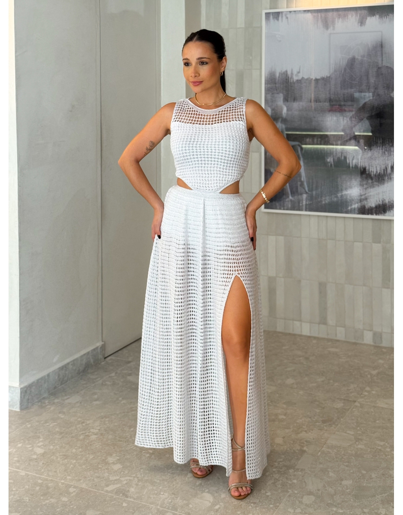 Vestido Tricot Rosane Branco