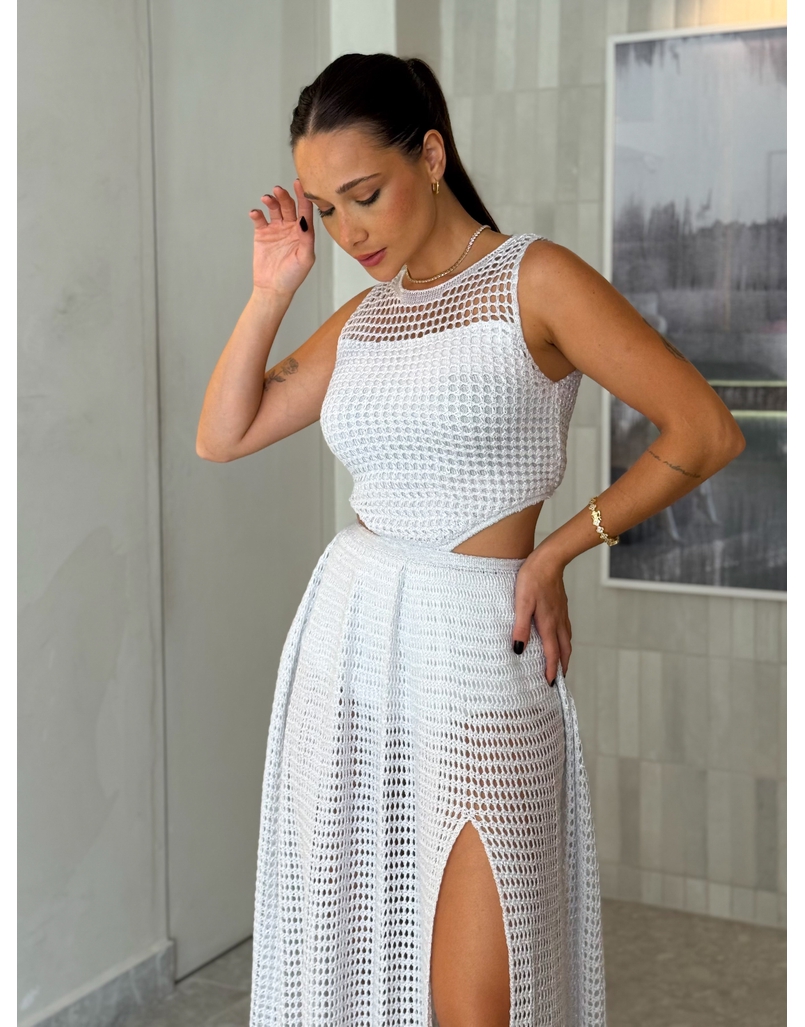 Vestido Tricot Rosane Branco