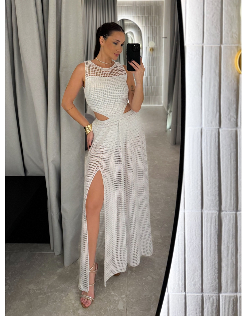 Vestido Tricot Rosane Branco
