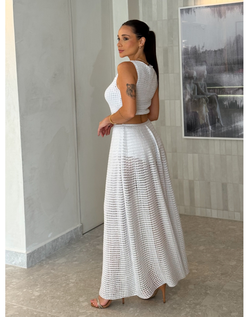 Vestido Tricot Rosane Branco