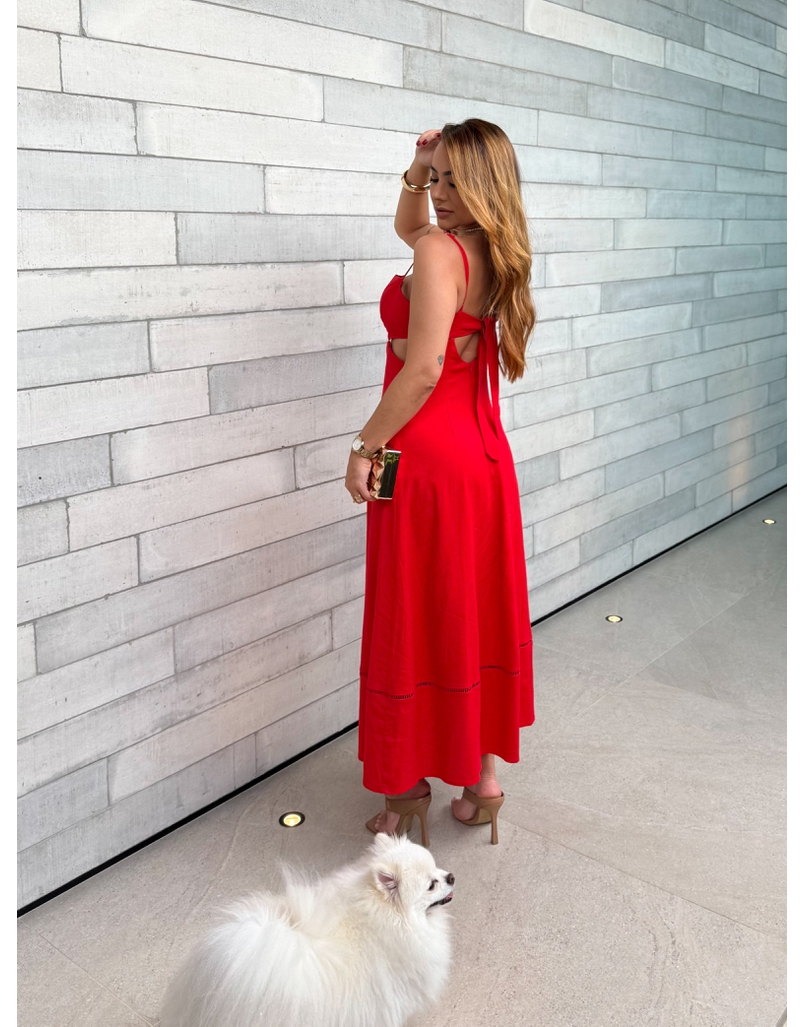 Vestido Midi Maraisa Vermelho 