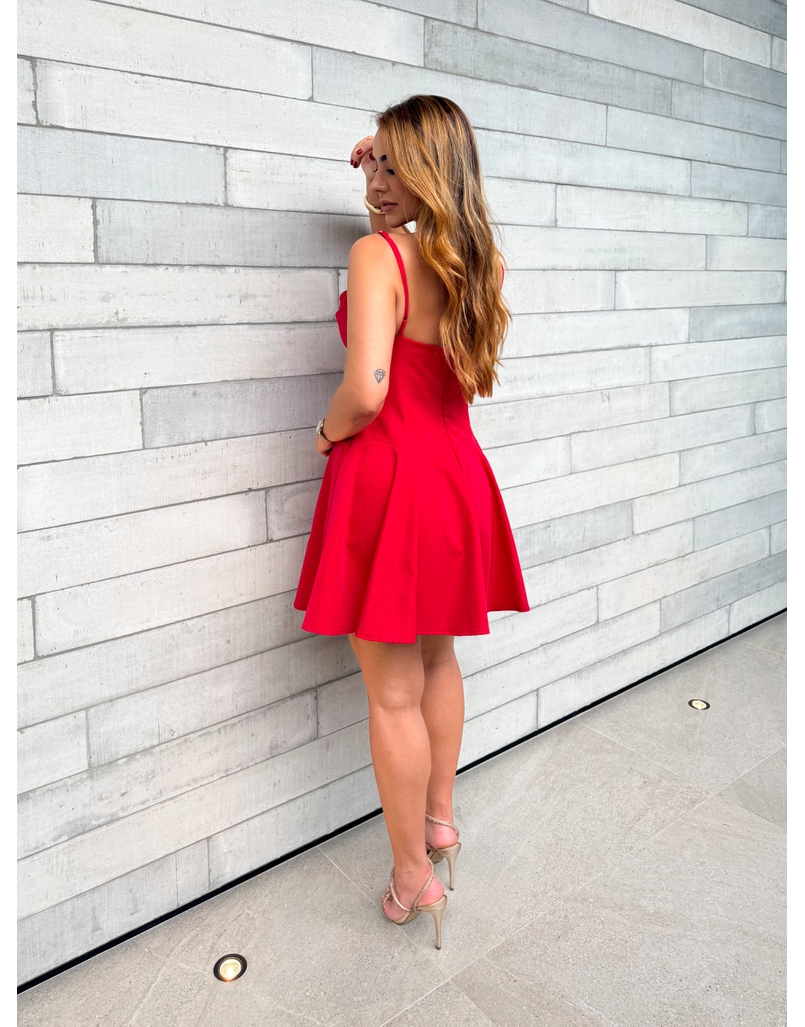 Vestido Decote Jully Vermelho