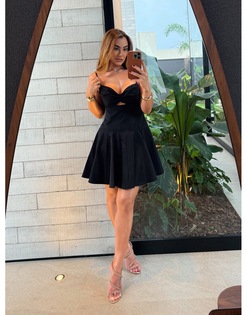 Vestido Decote Jully Preto