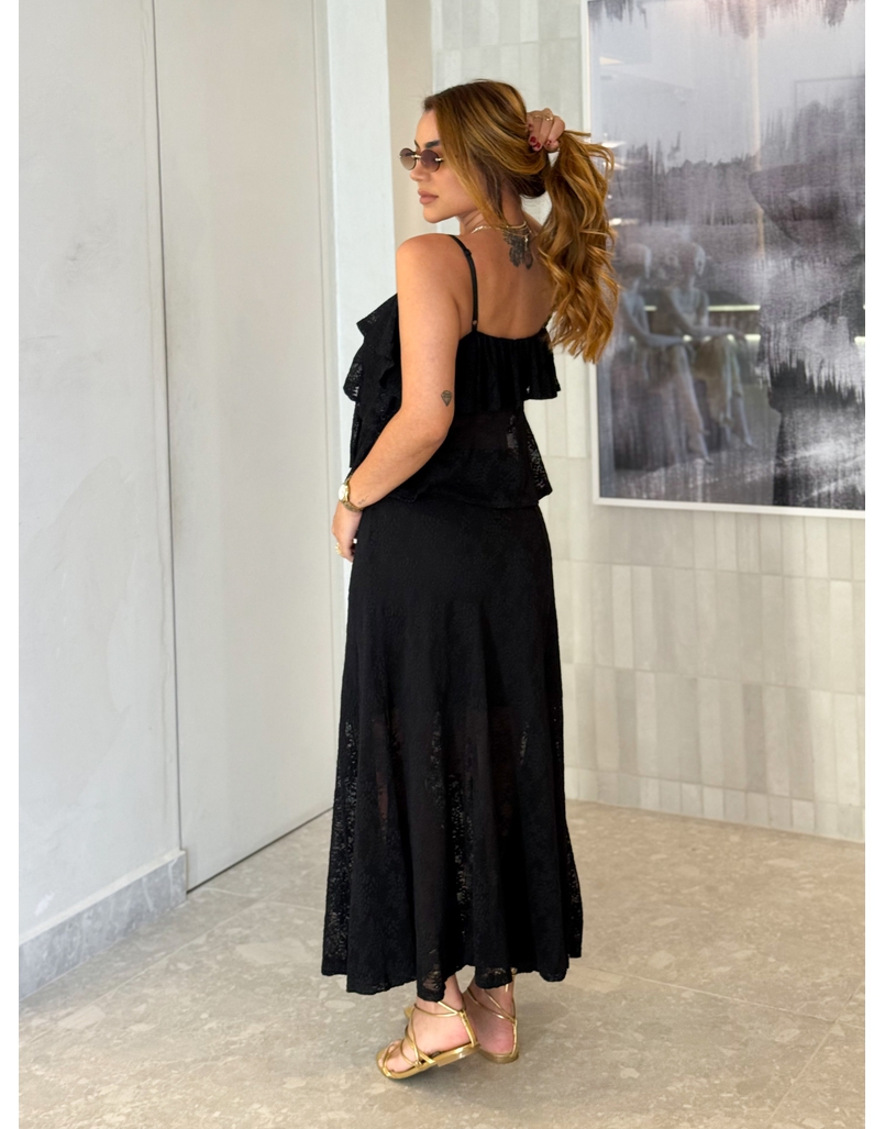 Conjunto Rendado Dara Preto