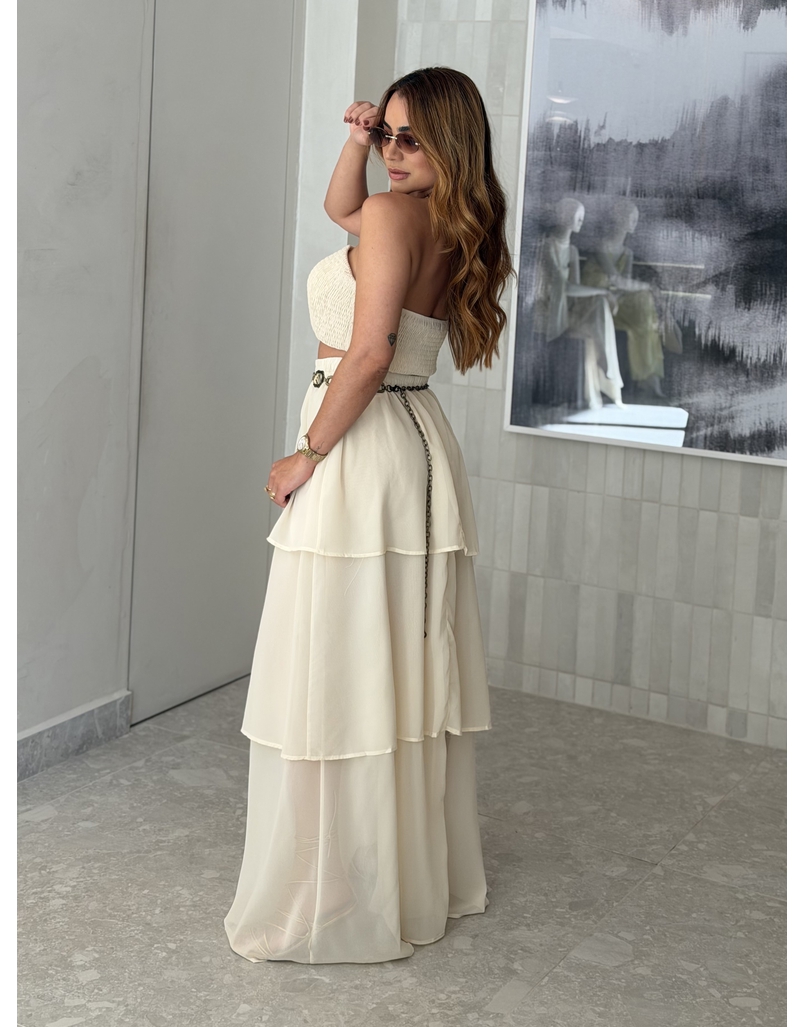 Conjunto Saia Rubia Manteiga