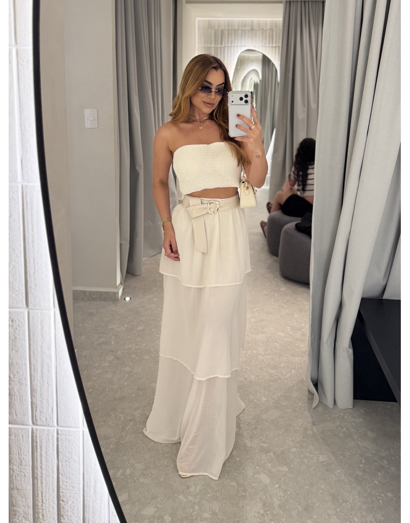 Conjunto Saia Rubia Off