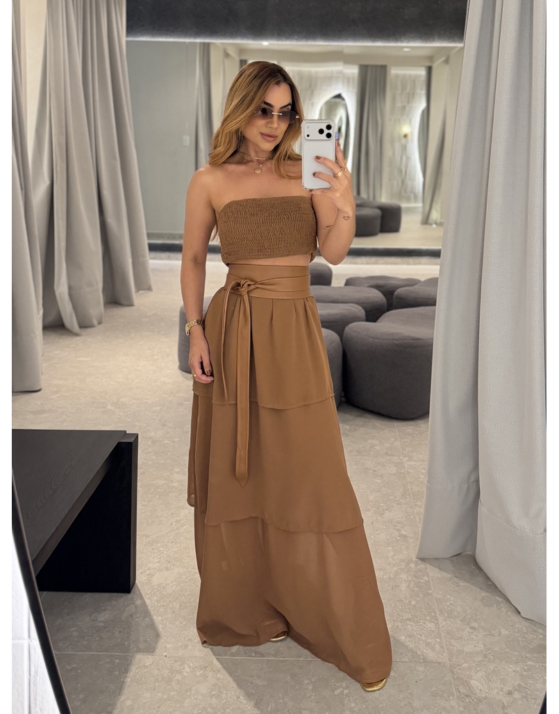 Conjunto Saia Rubia Café 