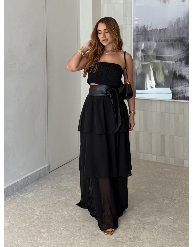 Conjunto Saia Rubia Preto