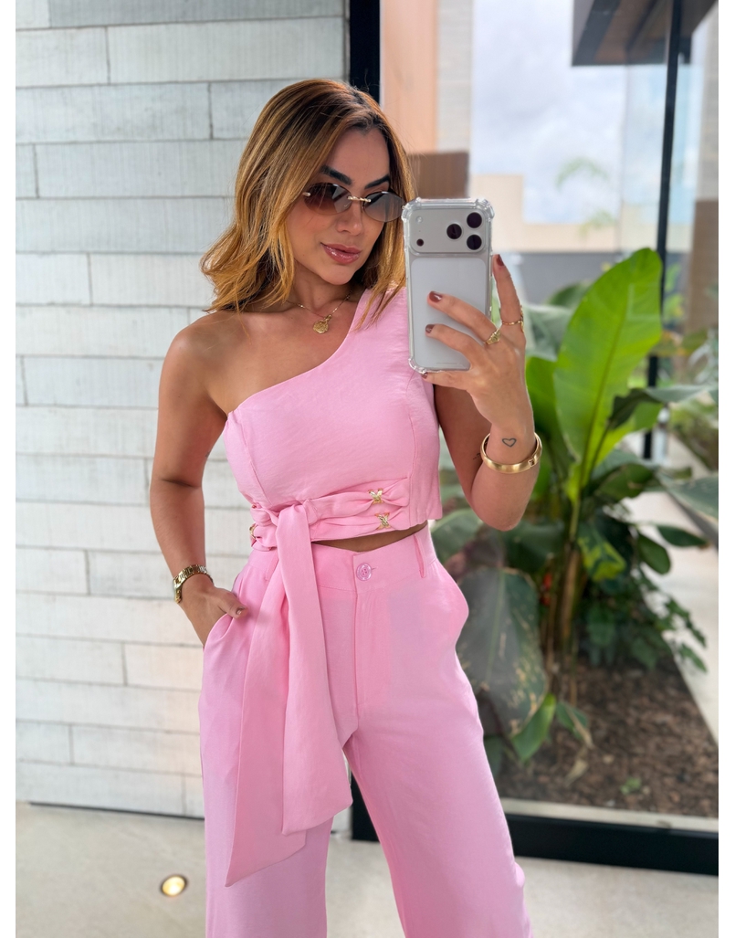 Conjunto Calça Felicity Rosa