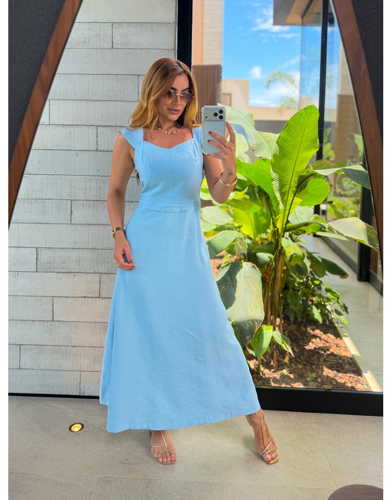 Vestido Alça Kali Azul