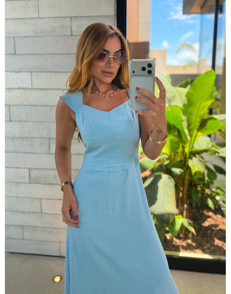 Vestido Alça Kali Azul