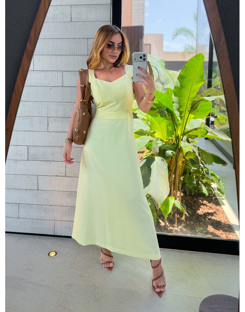 Vestido Alça Kali Amarelo