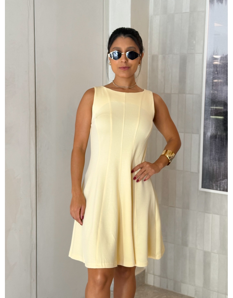 Vestido Regata Evasê Laila Manteiga