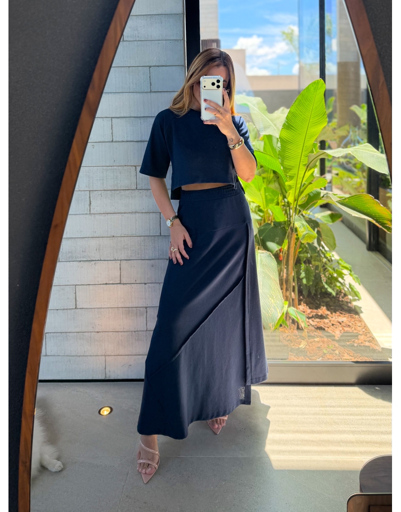 Conjunto Saia Assimétrica Brielle Marinho