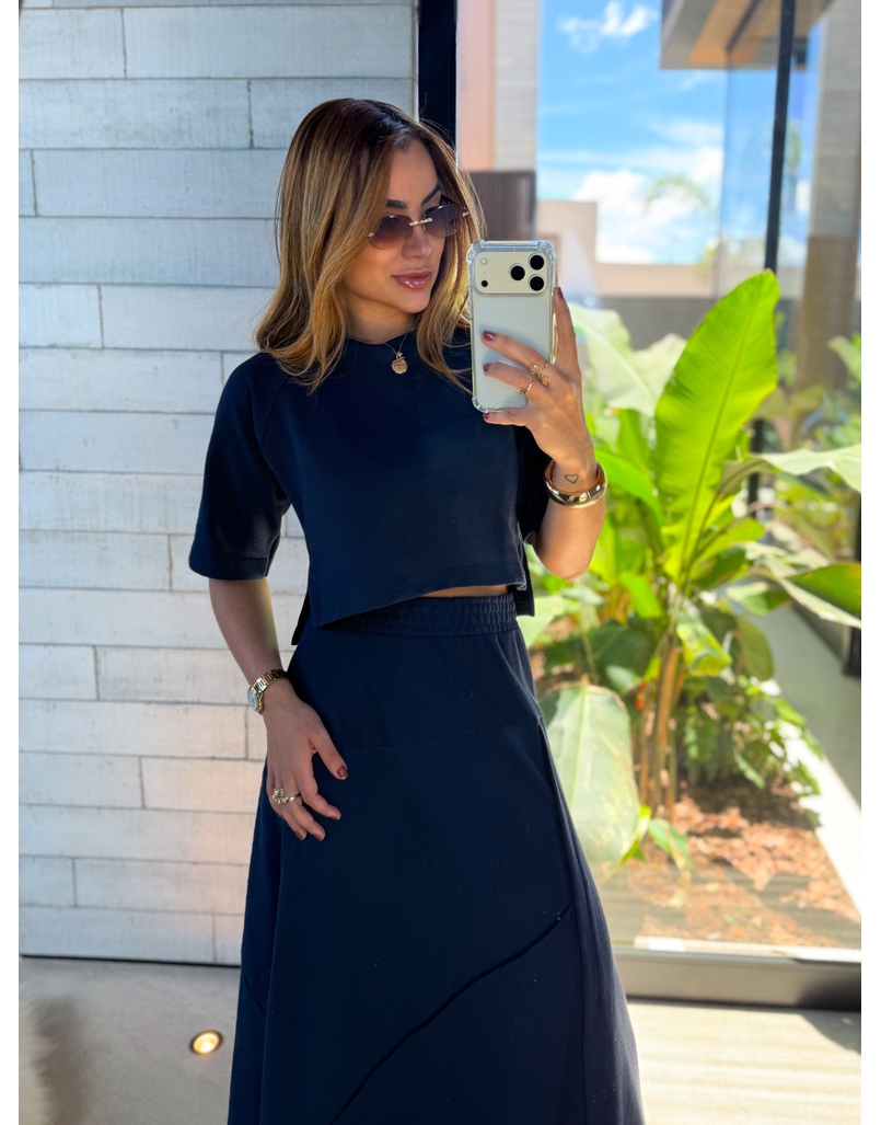 Conjunto Saia Assimétrica Brielle Marinho