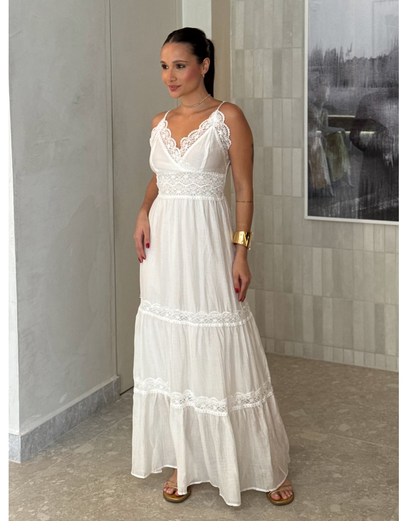 Vestido Chiffon Érica Branco