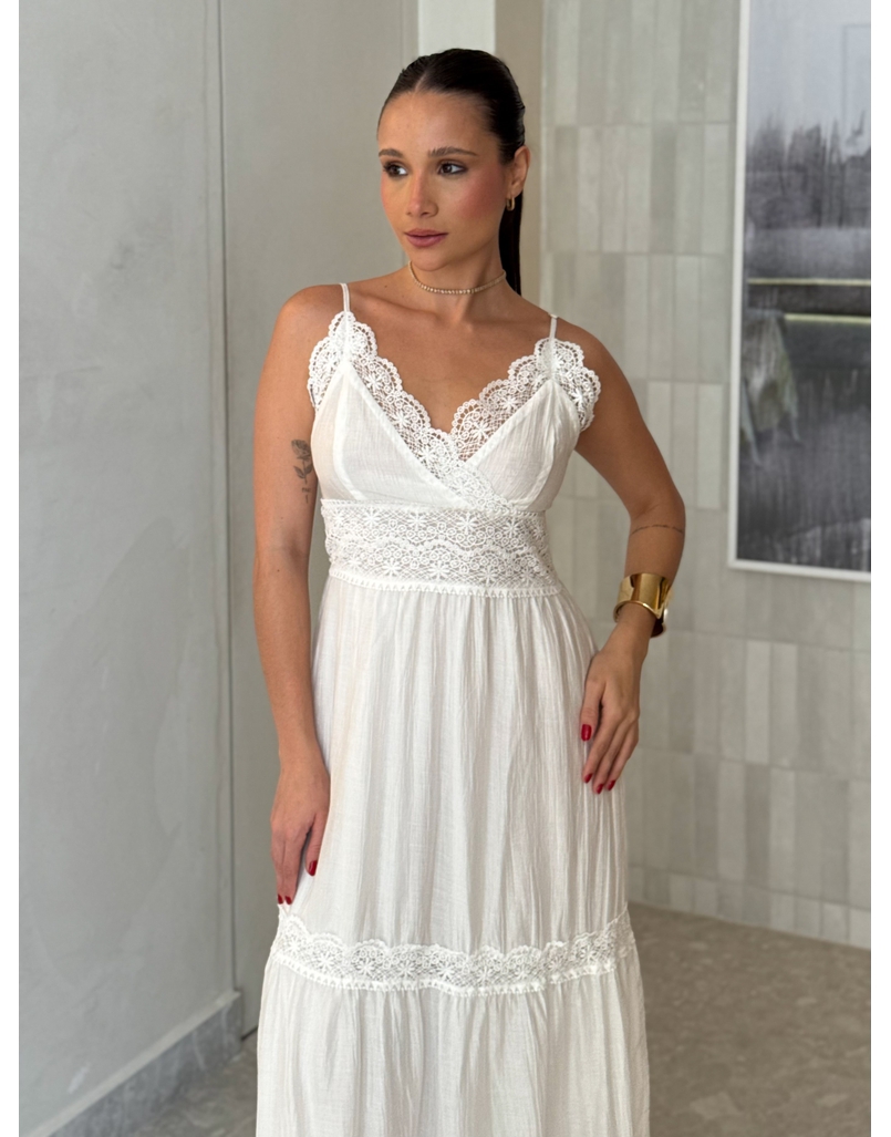 Vestido Chiffon Érica Branco