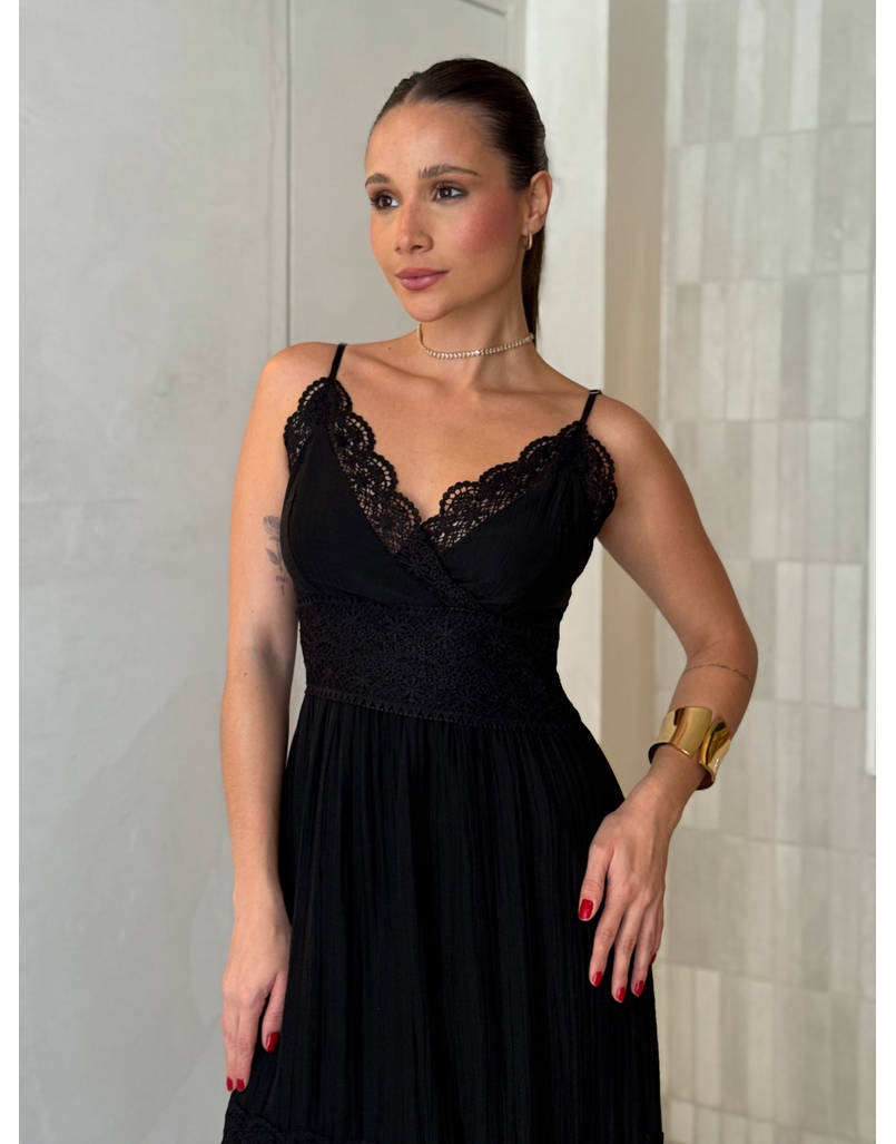 Vestido Chiffon Érica Preto