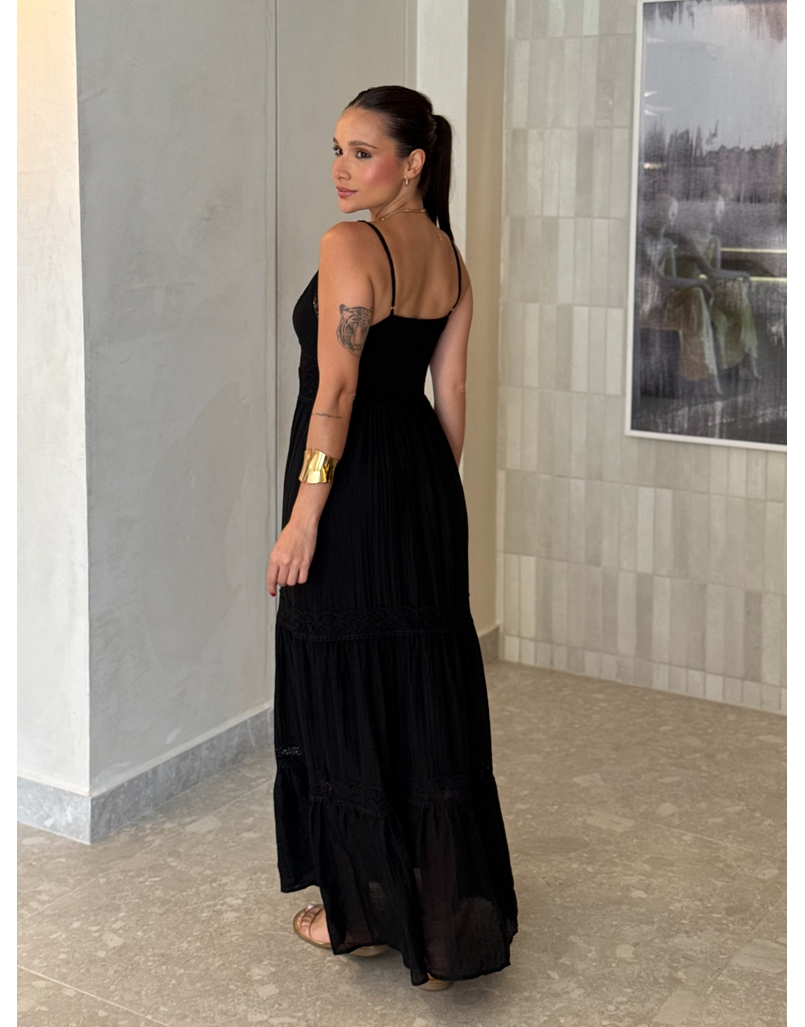 Vestido Chiffon Érica Preto