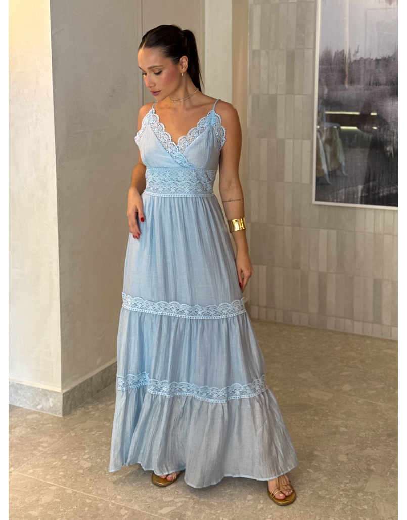 Vestido Chiffon Érica Azul