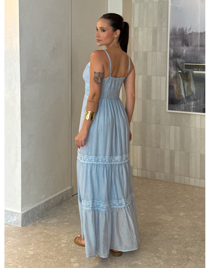 Vestido Chiffon Érica Azul