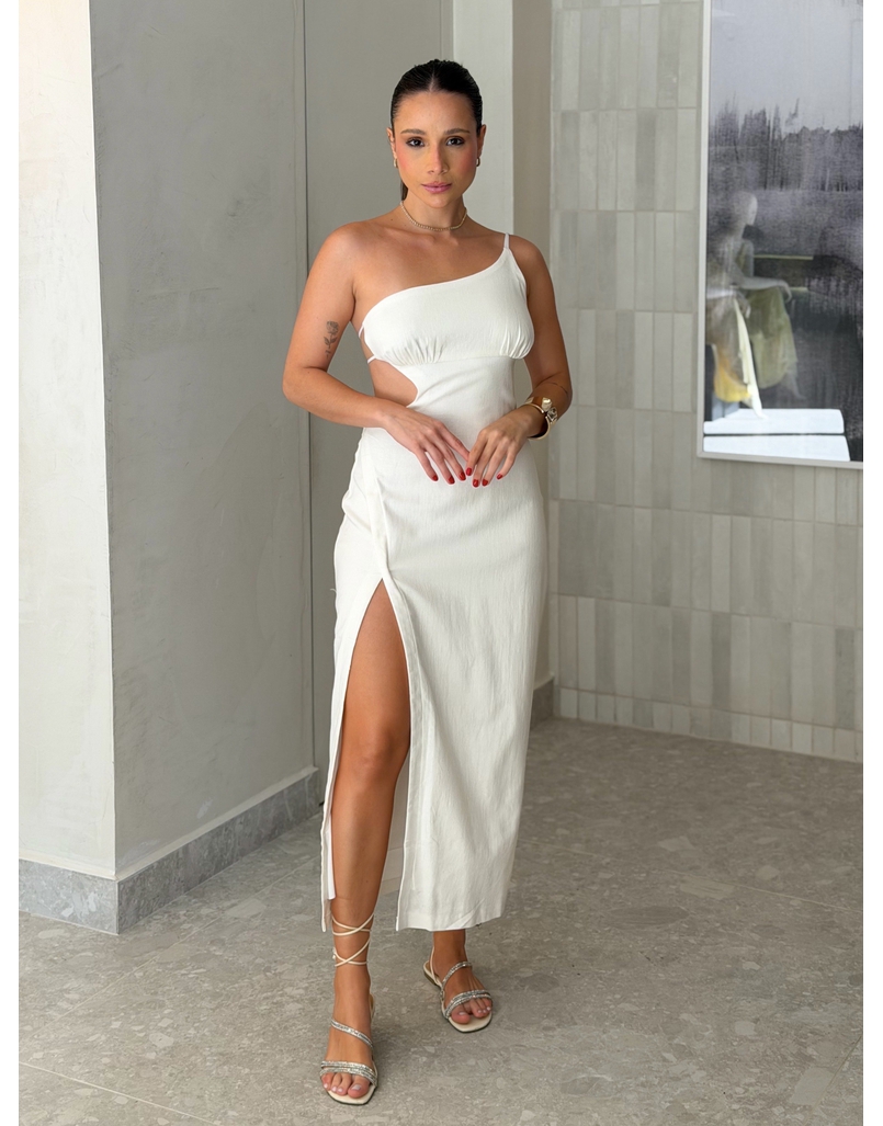 Vestido Midi Helena Branco 