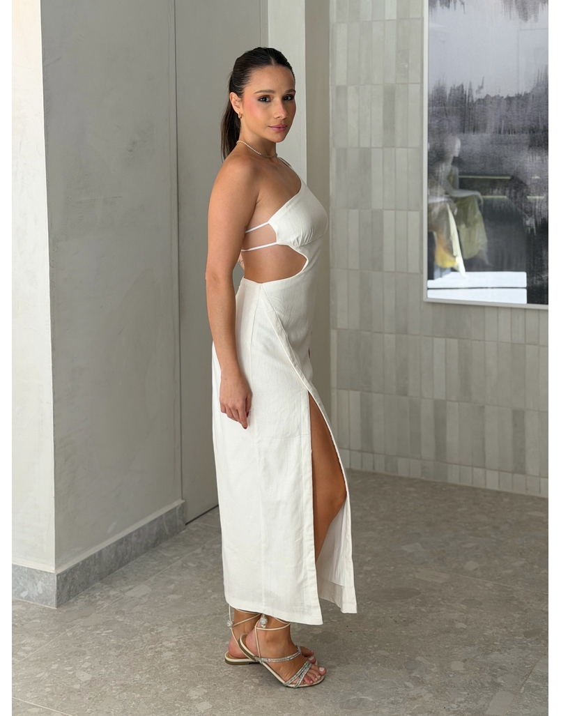 Vestido Midi Helena Branco 
