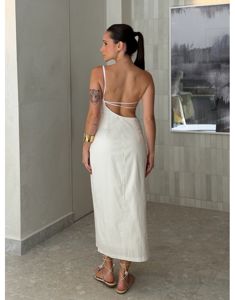 Vestido Midi Helena Branco 