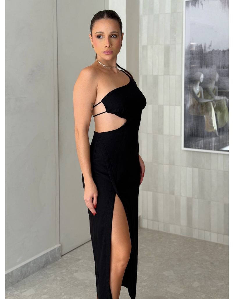 Vestido Midi Helena Preto 