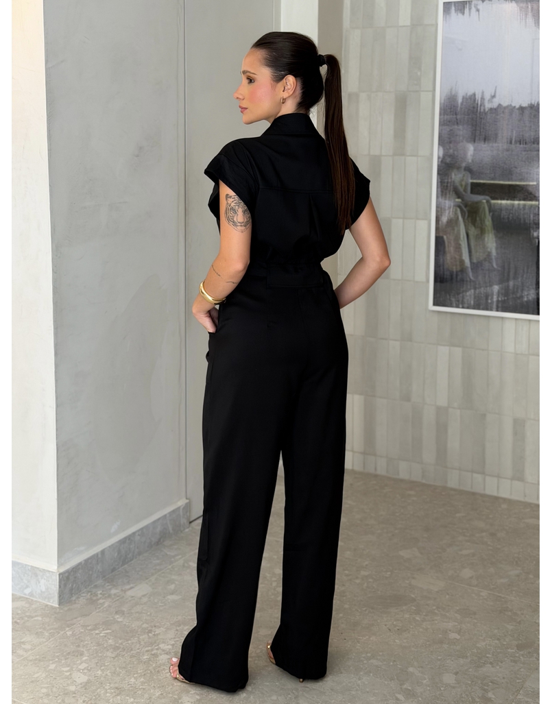 Macacão Botões Maristela Preto 