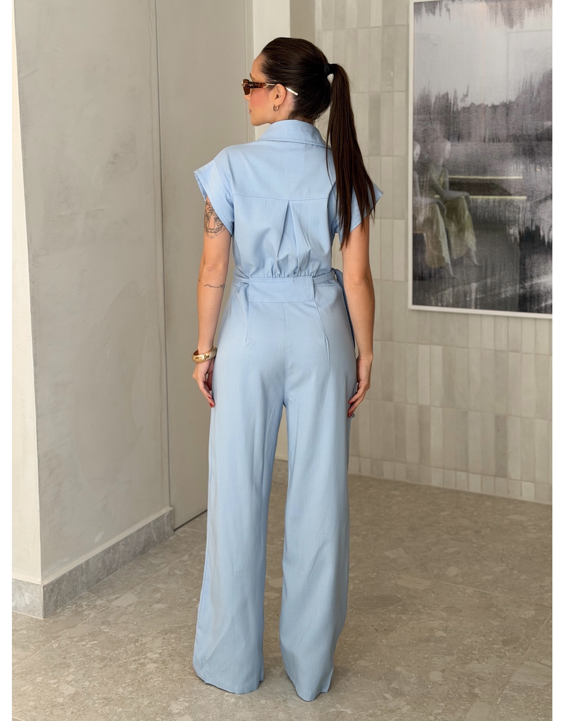 Macacão Botões Maristela Azul