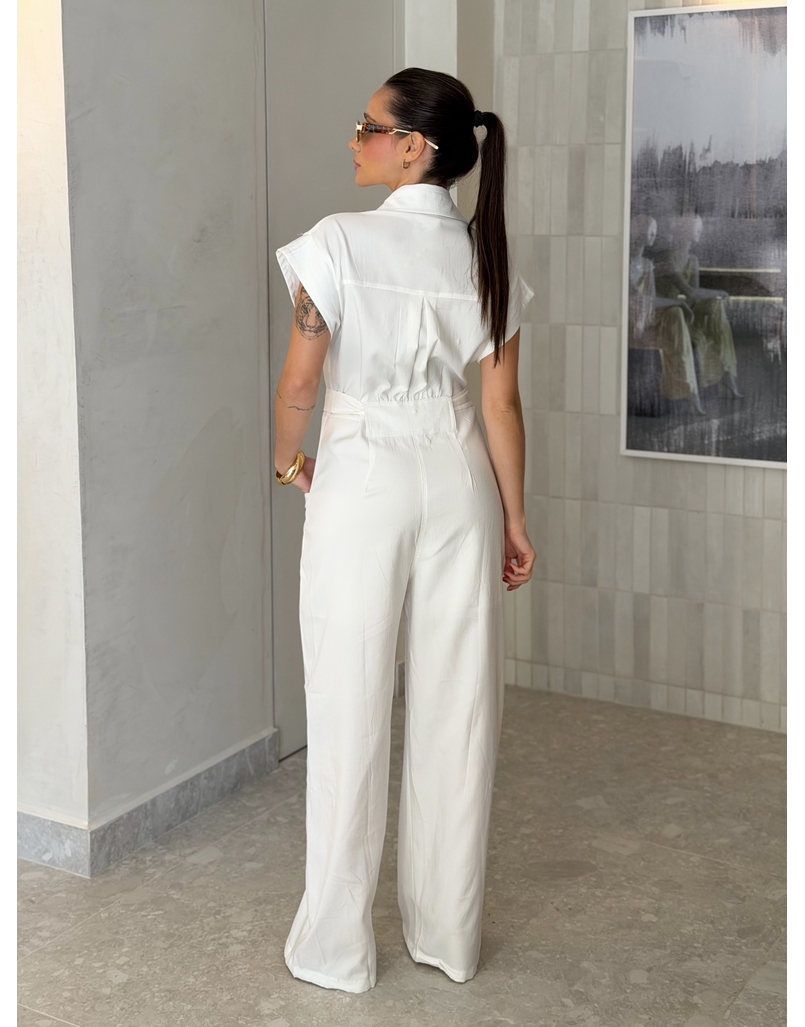 Macacão Botões Maristela Branco 