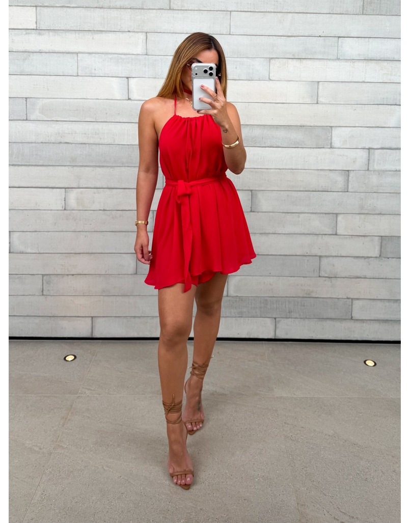 Macaquinho Frente Única Cecília Vermelho 