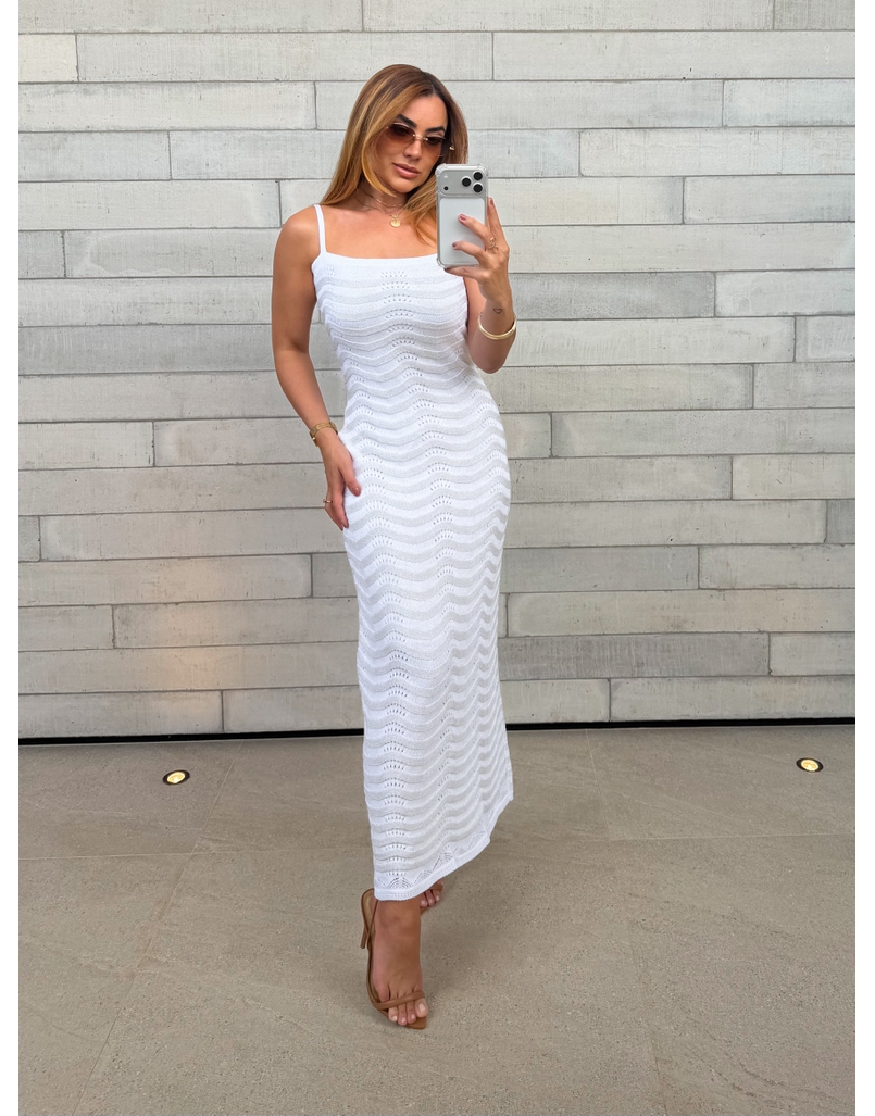 Vestido Lurex Estrela Branco