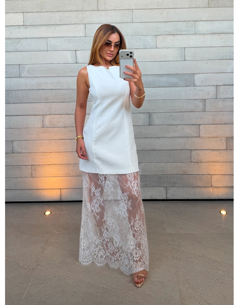 Vestido Rendado Vera Branco