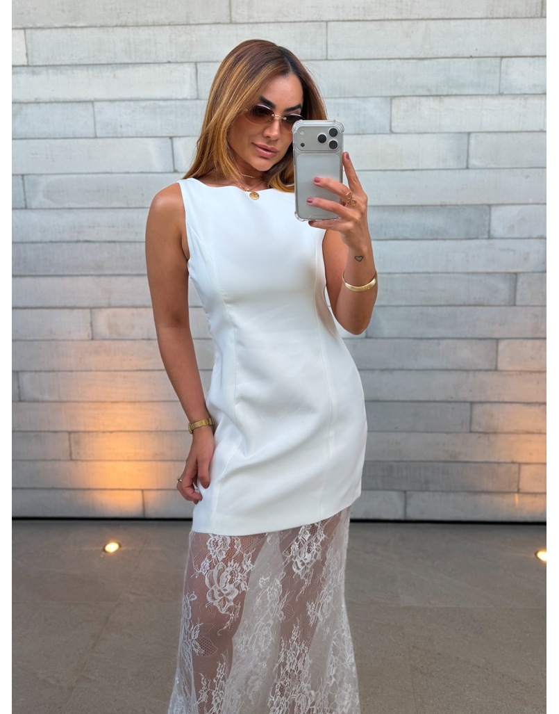 Vestido Rendado Vera Branco
