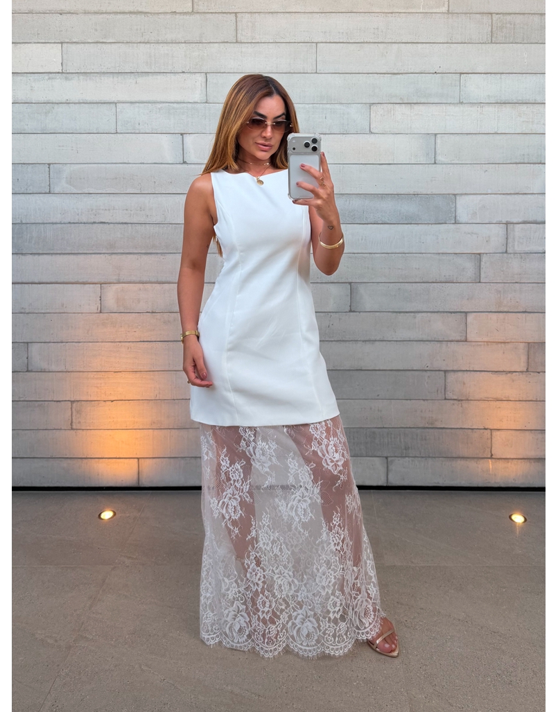 Vestido Rendado Vera Branco