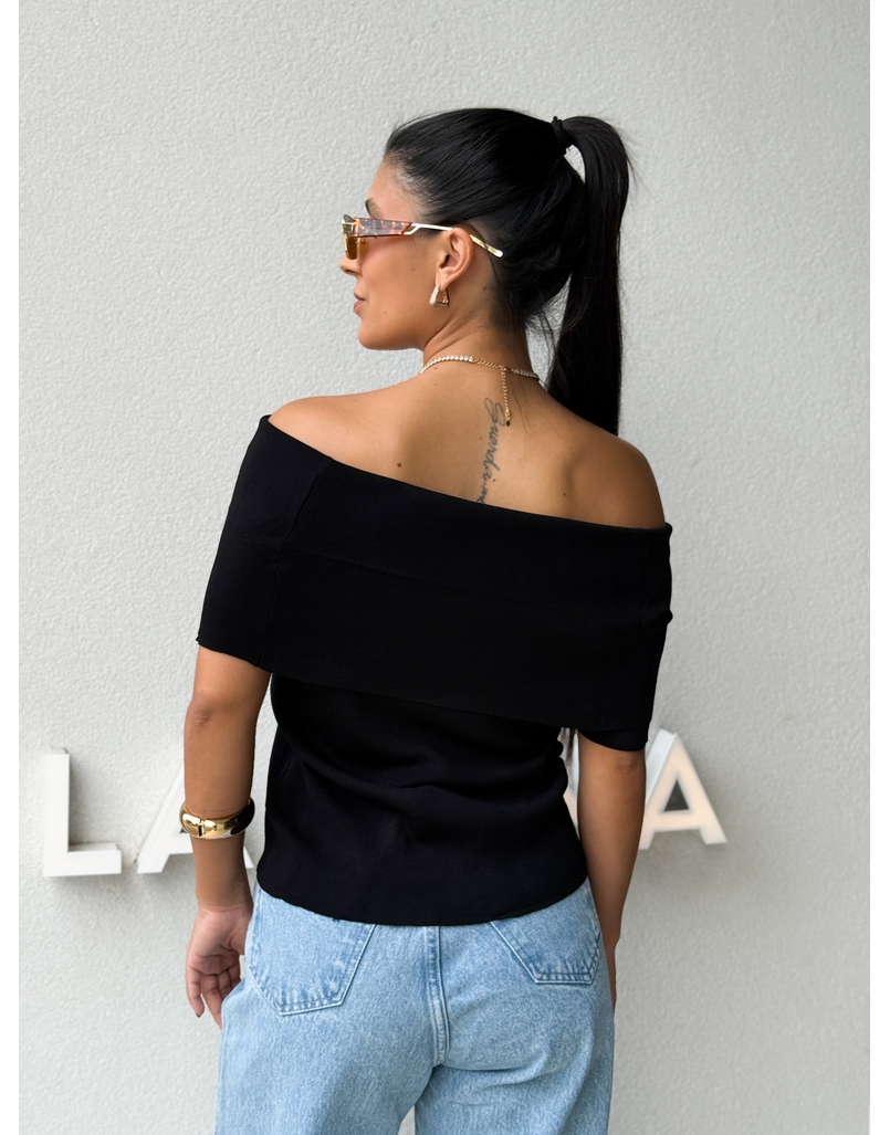 Blusa Ombro a Ombro Aura Preta