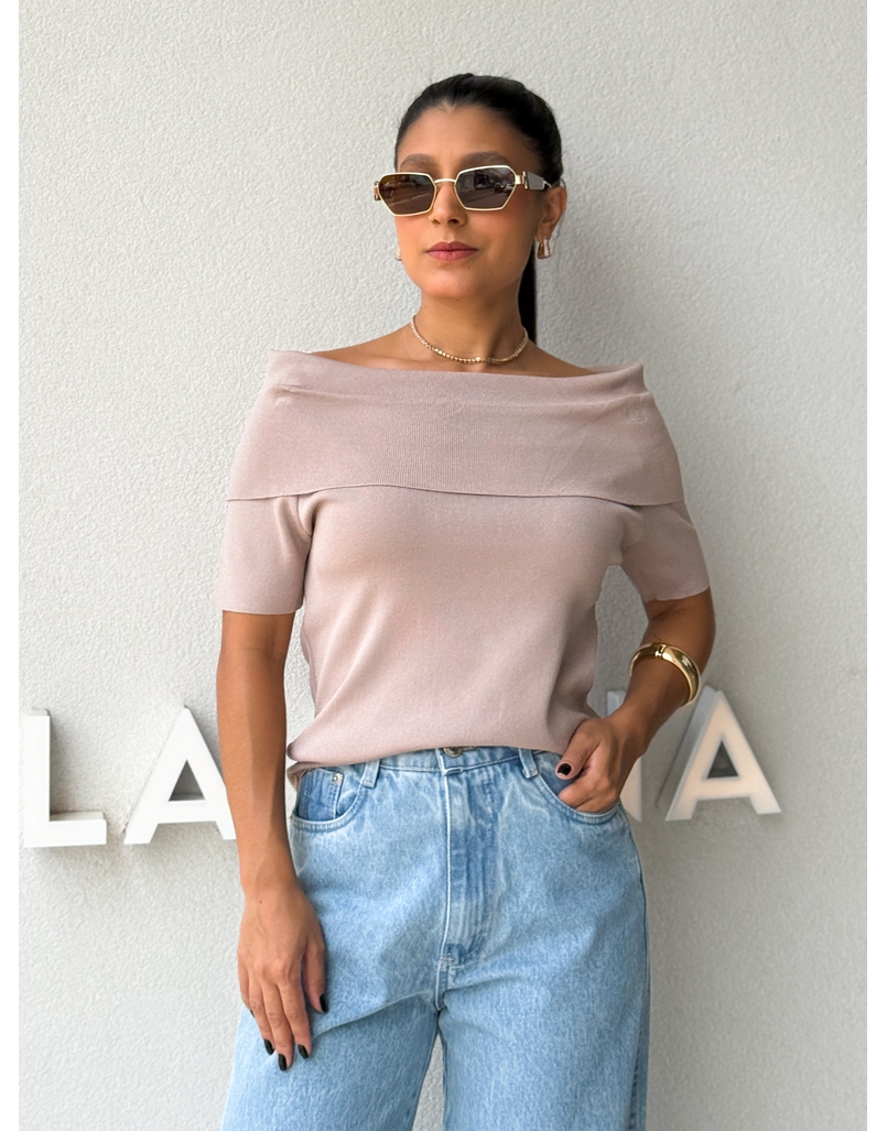 Blusa Ombro a Ombro Aura Avelã 