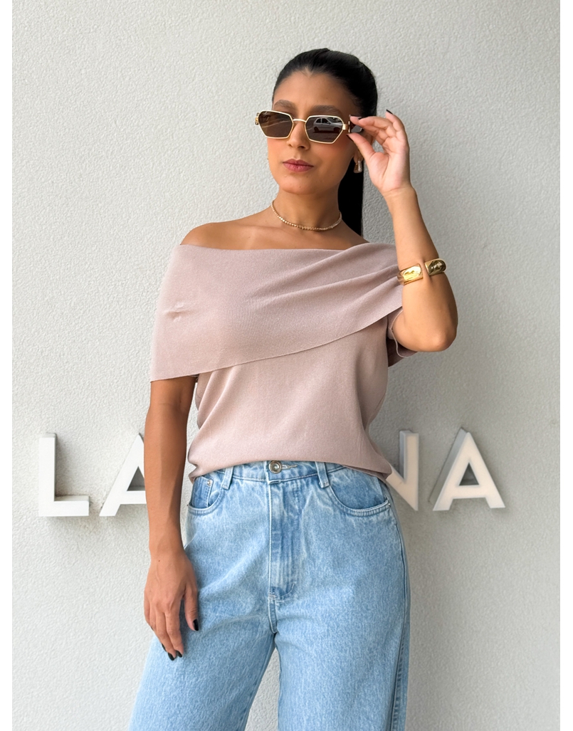 Blusa Ombro a Ombro Aura Avelã 